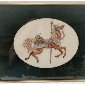 Needlepoint The Spring of The 4 Seasonsof Carusel T. Wentzler 9" 1/2 X 16" 1/3